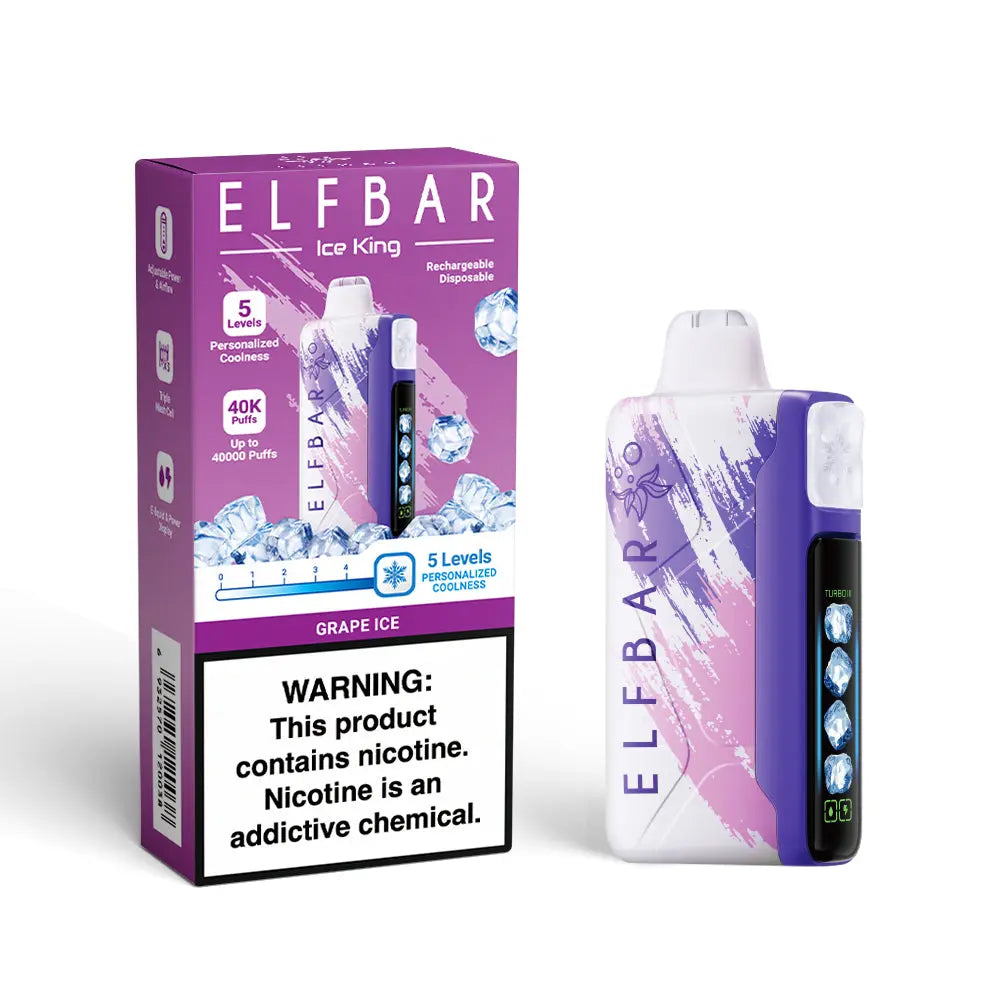 ElfBar Iceking 40000 – Grape Ice VapeaYa